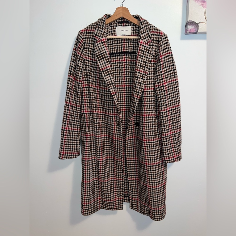 Babaton Houndstooth Coat - Black and Tan - Picture 12 of 15